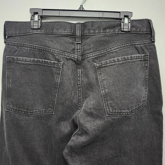 Old navy women's jeans high rise slouchy straight size 12 tall black but… - Picture 6 of 7
